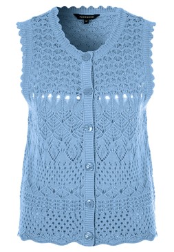 Womens Sage Crochet Lurex Waistcoat £18