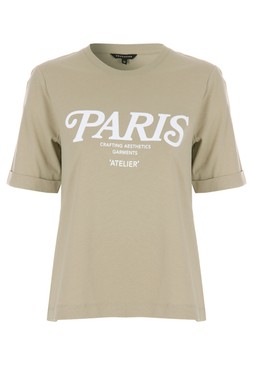 Womens Sage Paris Cotton T-Shirt £12