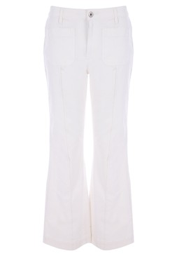 Womens White Seam Flare Leg Jeans £26