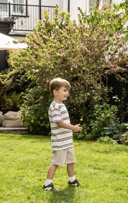 Younger Boys Mocha Stripe Cotton T-Shirt £4 2