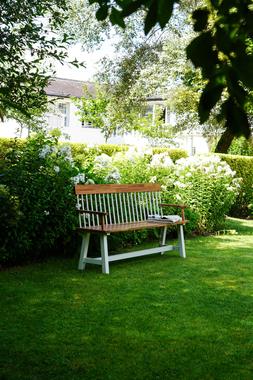 BROADWAY ACACIA WOOD CREAM GARDEN BENCH &pound;599.99
