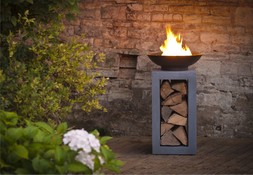 FIREBOWL & SQUARE CONSOLE CEMENTH68.5CM W39CM &pound;179.99