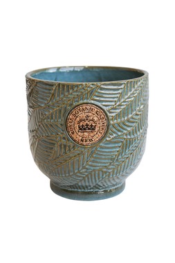 KEW LEAF EMBOSED MOSS CORK PLANTER H22CM D23CM &pound;39.99 (Available in other sizes)