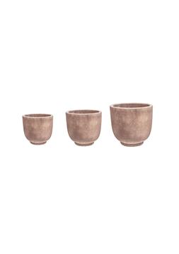 OUTDOOR CARTMEL MOCHA TERRACOTTA PLANTER SET OF 3 &pound;65.97