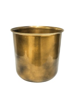 OUTDOOR HAMPTONANTIQUE BRASS METAL PLANTER H28CM W27.5CM &pound;54.99