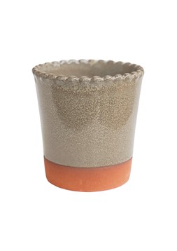 ADELINE BEADED EDGE MOCHA PLANTER H13.5CM D14CM £15.99