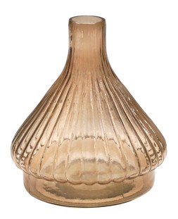 AIRLIE RIBBED SNOWDROP STEM VASE APRICOT &pound;17.99