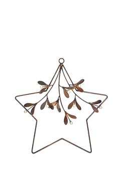 Antique Gold Star Mistletoe Wreath &pound;29.99
