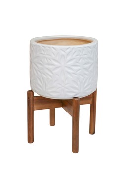 Aspen Flower White Planter H40cm D28cm &pound;59.99