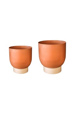 Austin Dual Rhubarb Metal Planters Set Of 2 &pound;99.98