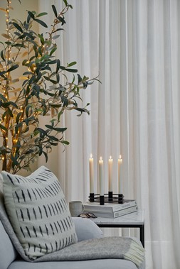 Avery Black Double Ring Candle Holder &pound;19.99