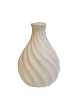 BELLE BUD VASE IVORY H15CM D11CM £9.99