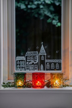 Berry Festive Candle Holder 3 Pack H9Cm D10Cm &pound;20.97