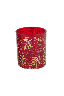 Berry Red Festive Candle Holder &pound;4.99