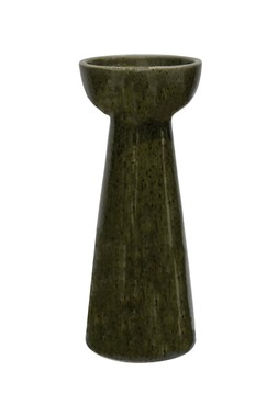 Bowen Pillar Candleholder Moss H22cm D9cm &pound;19.99