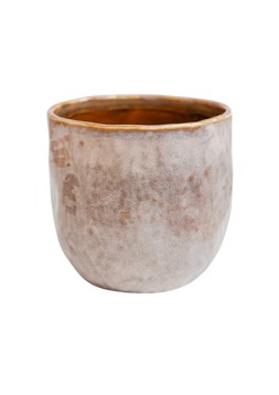 BROOKE RUSTIC GLAZED PLANTER BLUSH H13CM D13.5CM £9.99