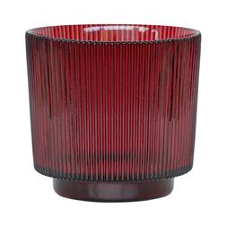 Burgundy Ribbed Glass Holder &pound;9.99