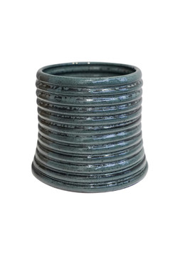 CASPER ROLLED TEAL PLANTER H11.5CM D13CM £12.99