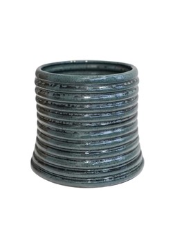 CASPER ROLLED TEAL PLANTER H16.5CM D19CM £24.99