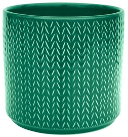 CHEVRON EMERALD PLANTER H15CM D15CM £13.99