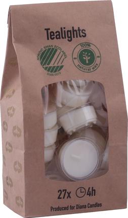 Eco Friendly Tealights Bag Of 27 (4 Hour) White &pound;9.99