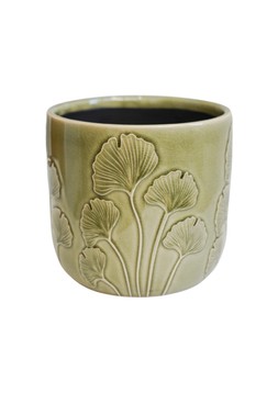 EMBOSSED MUSHROOM PLANTER MOSS H13CM D13.5CM £9.99