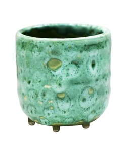 Emerald Reactive Glaze Planter With Foot H7cm D7cm &pound;7.99