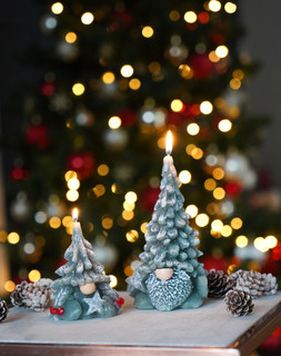 Christmas at Ivyline - GNOME CANDLE GIRL SAGE £8.99 & GNOME CANDLE TALL SAGE H15CM £12.99