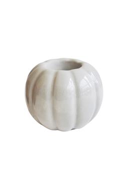 Glazed Pumpkin Tealight Holder White H11cm W14cm &pound;12.99