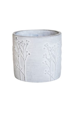 Hallie White Planter H13cm D14cm &pound;7.99