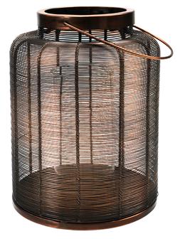 HAMPTON COPPER WOVEN METAL LANTERN H40CM W24CM &pound;89.99