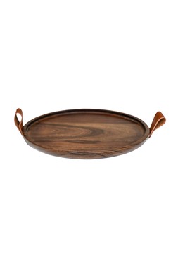 Harvey Walnut Wooden Candle Plate &pound;34.99