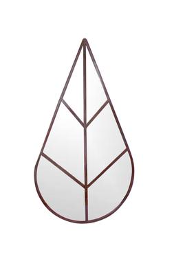 LEAF OUTDOOR MIRROR NATURAL RUST H90CM W50CM &pound;159.99 (LOMR90)