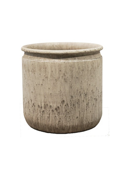 LOTUS MATT SPECKLE CREAM PLANTER H31.5CM D31CM