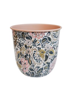 MAISIE VINTAGE PATTERN BLUSH METAL PLANTER H18CM D19CM £24.99