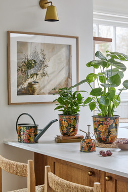 MAISIE AUTUMN LEAF METAL PLANTER H15CM D15CM £19.99 & MAISIE AUTUMN LEAF METAL PLANTER H18CM D19CM £24.99