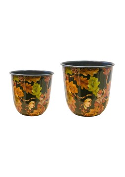 MAISIE AUTUMN LEAF METAL PLANTER SET OF 2 £44.98