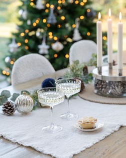 Metal Candle Holder With Glass Bowl Silver H9cm D20cm &pound;39.99