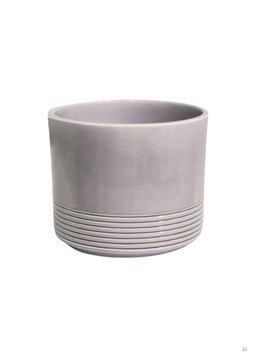 MUNICH GREY GLOSS PLANTER H11CM D12.5CM £4.99 -£19.99