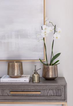 Opulent Metallic Gold Planter H15cm D15cm £14.99