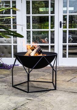 OUTDOOR BUCKINGHAM FIRE PIT BLACK H51CM W70CM &pound;299.99