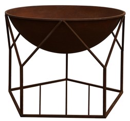 OUTDOOR BUCKINGHAM FIRE PIT RUST H51CM W70CM &pound;299.99