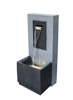 OUTDOOR CONTEMPORARY WATER FEATURE CEMENT H81CM W35CM &pound;449.99
