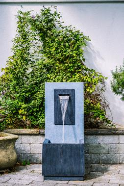 OUTDOOR CONTEMPORARY WATER FEATURE CEMENT H81CM W35CM &pound;449.99