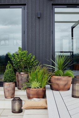 OUTDOOR HAMPTON COPPER BOWL PLANTER SET OF 2 &pound;229.98 & OUTDOOR HAMPTON COPPER PLANTER SET OF 2 &pound;149.98