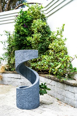 OUTDOOR SPIRAL WATER FEATURE CEMENT H82CM W35CM &pound;439.99