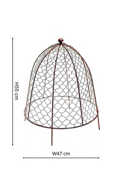OUTDOOR WIRE NETTED PLANT PROTECTOR BRONZE H55CM W47CM