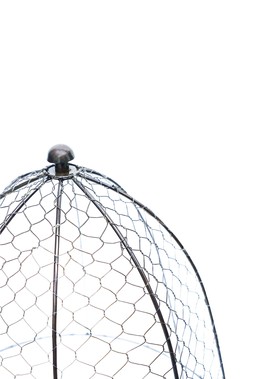 OUTDOOR WIRE NETTED PLANT PROTECTOR ZINC H48CM W36CM