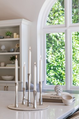 Parker 5-Piece Silver Candle Centerpiece H42cm W27.5cm £59.99