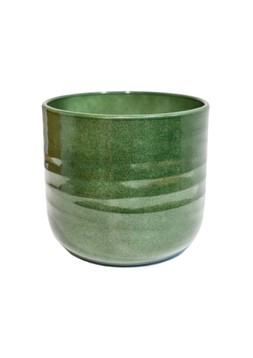 Poinsettia Ripple Green Planter H15cm D17cm £9.99